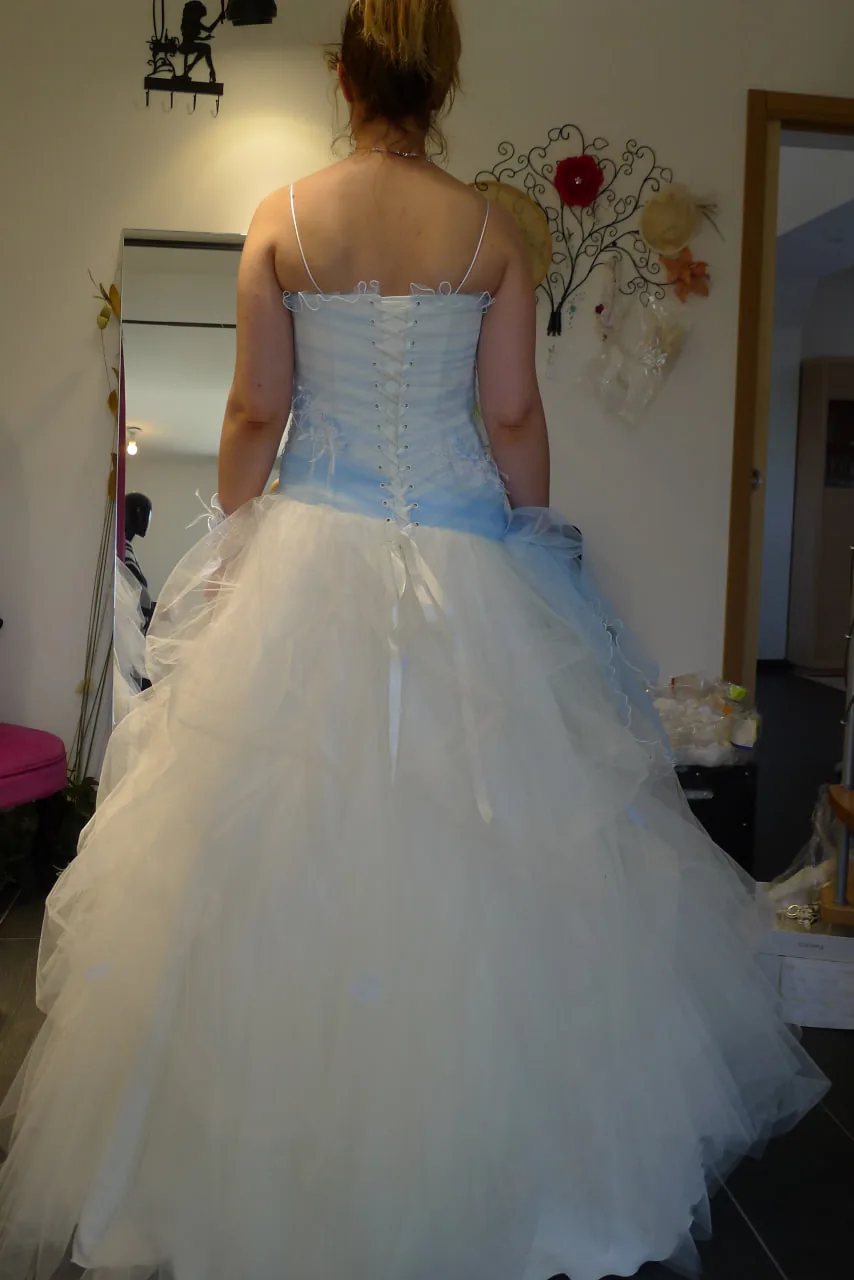 Azure Céleste — robe de mariée, Tulle Dentelle